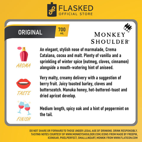 Monkey Shoulder Blended Malt Scotch Whisky 700mL