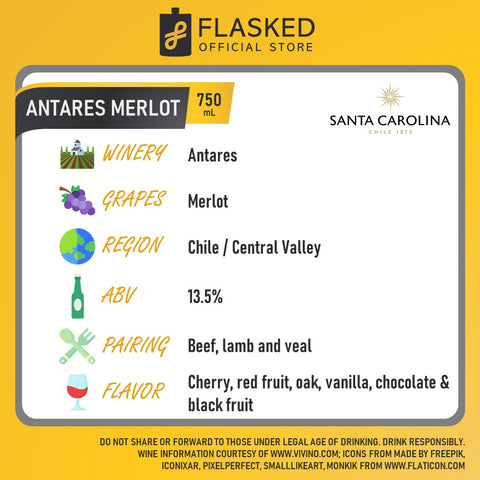 Santa Carolina Antares Merlot Red Wine 750mL