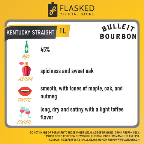 Bulleit Bourbon Whiskey 1L