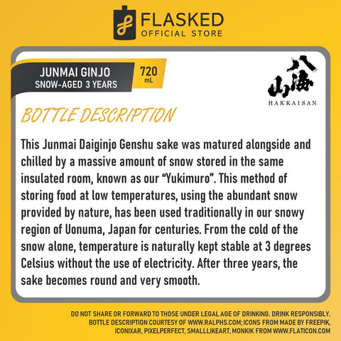 Hakkaisan Junmai Ginjo Snow-Aged 3 Years 720mL