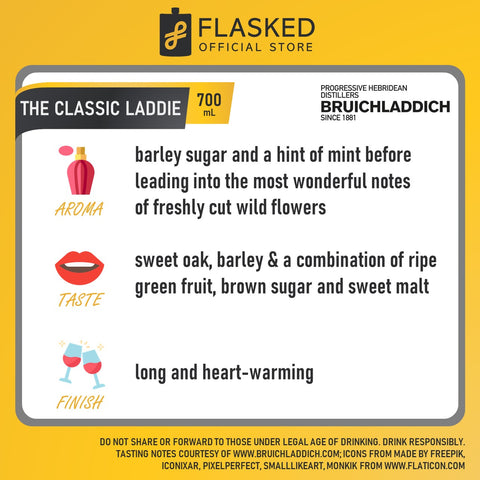 Bruichladdich The Classic Laddie Islay Single Malt Scotch Whisky 700mL