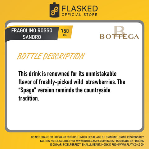 Bottega Fragolino Rosso Sandro (Black Bottle) 750ml