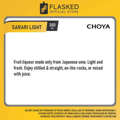 Choya Umeshu Sarari Light 300ml