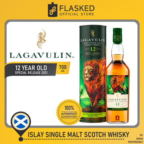 Lagavulin 12 Year Old Natural Cask Strength Islay Single Malt Scotch Whisky 700mL Special Release 2021