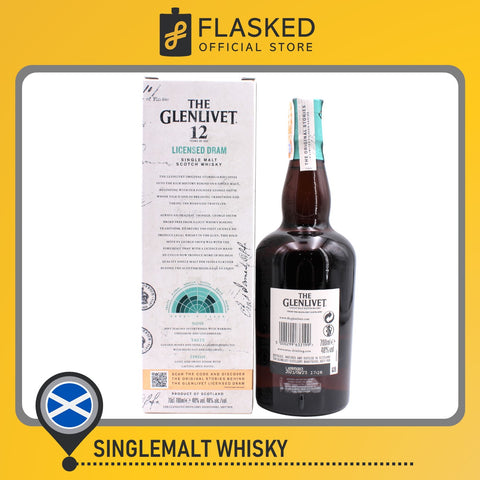 The Glenlivet 12 Year Old Licensed Dram Single Malt Whisky 700mL