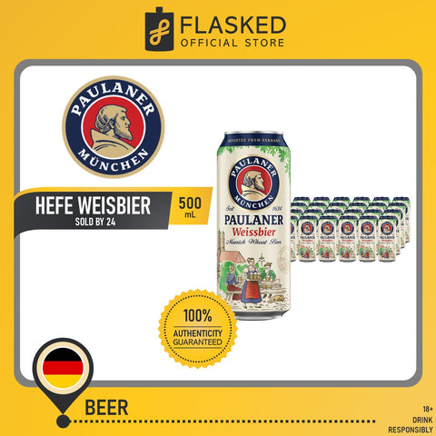 Paulaner Hefe Weisbier Beer Can 500ml pack of 24