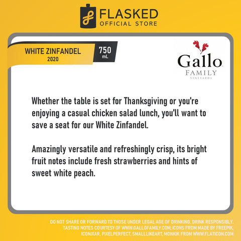 Gallo Family Vineyards White Zinfandel Wine 750ml