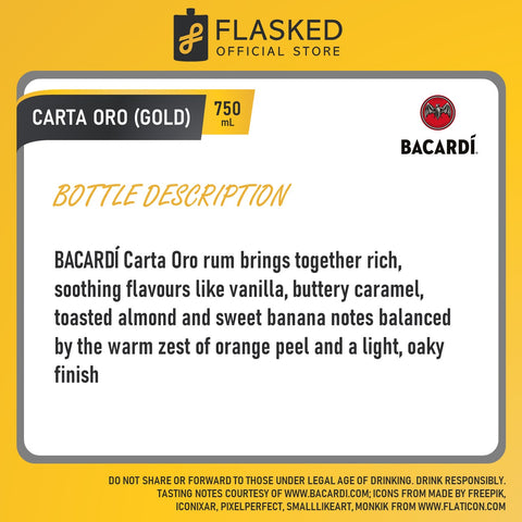 Bacardi Gold Rum 750mL