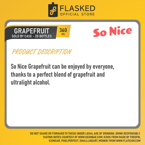 So Nice Grapefruit 360ml pack of 20