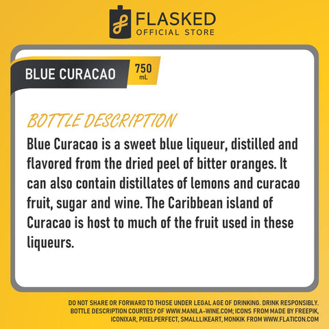 Walsh Blue Curacao Liqueur 750mL
