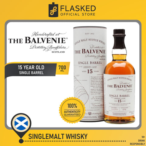 The Balvenie 15 Year Old Single Barrel Single Malt Scotch Whisky 700mL