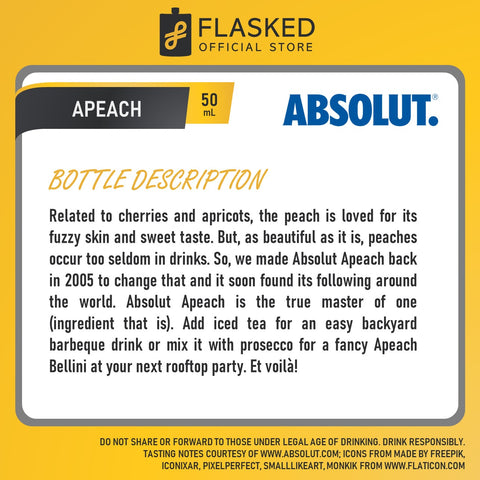 Absolut Apeach Mini 50mL