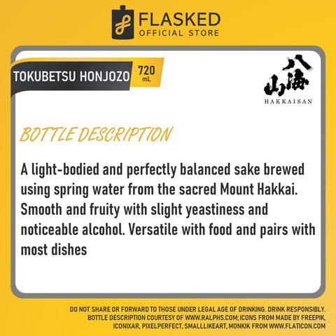 Hakkaisan Tokubetsu Honjozo 720mL